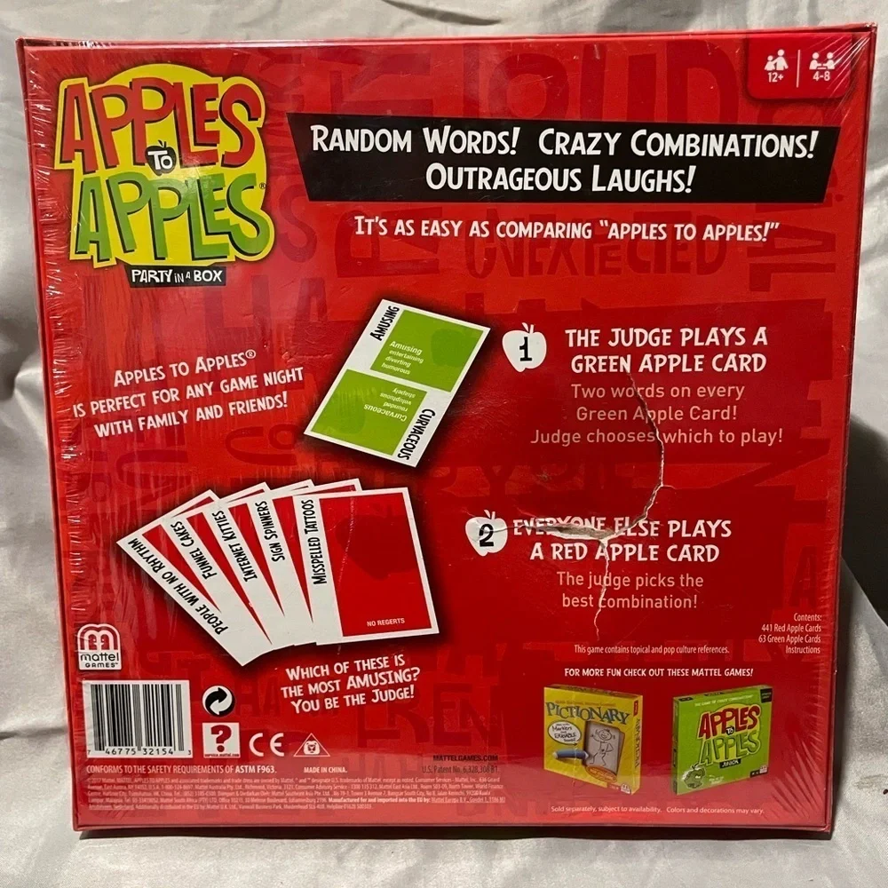 Mattel Apples to Apples Game - Red, Yellow, Green